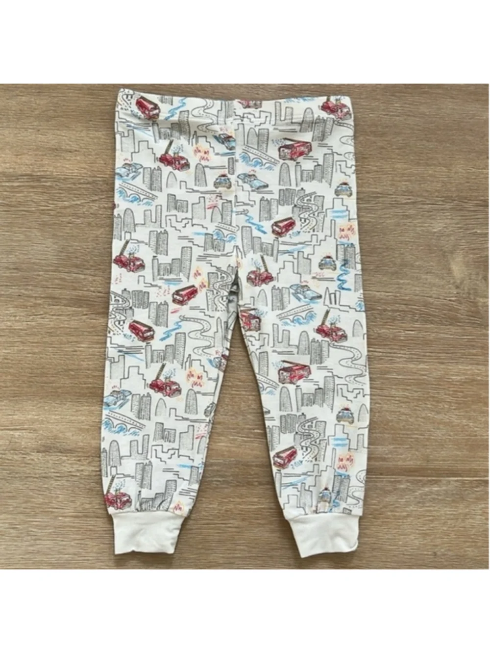 Magnetic Me Baby Pajama Set 9-12 Months White Red City Fire Truck Print